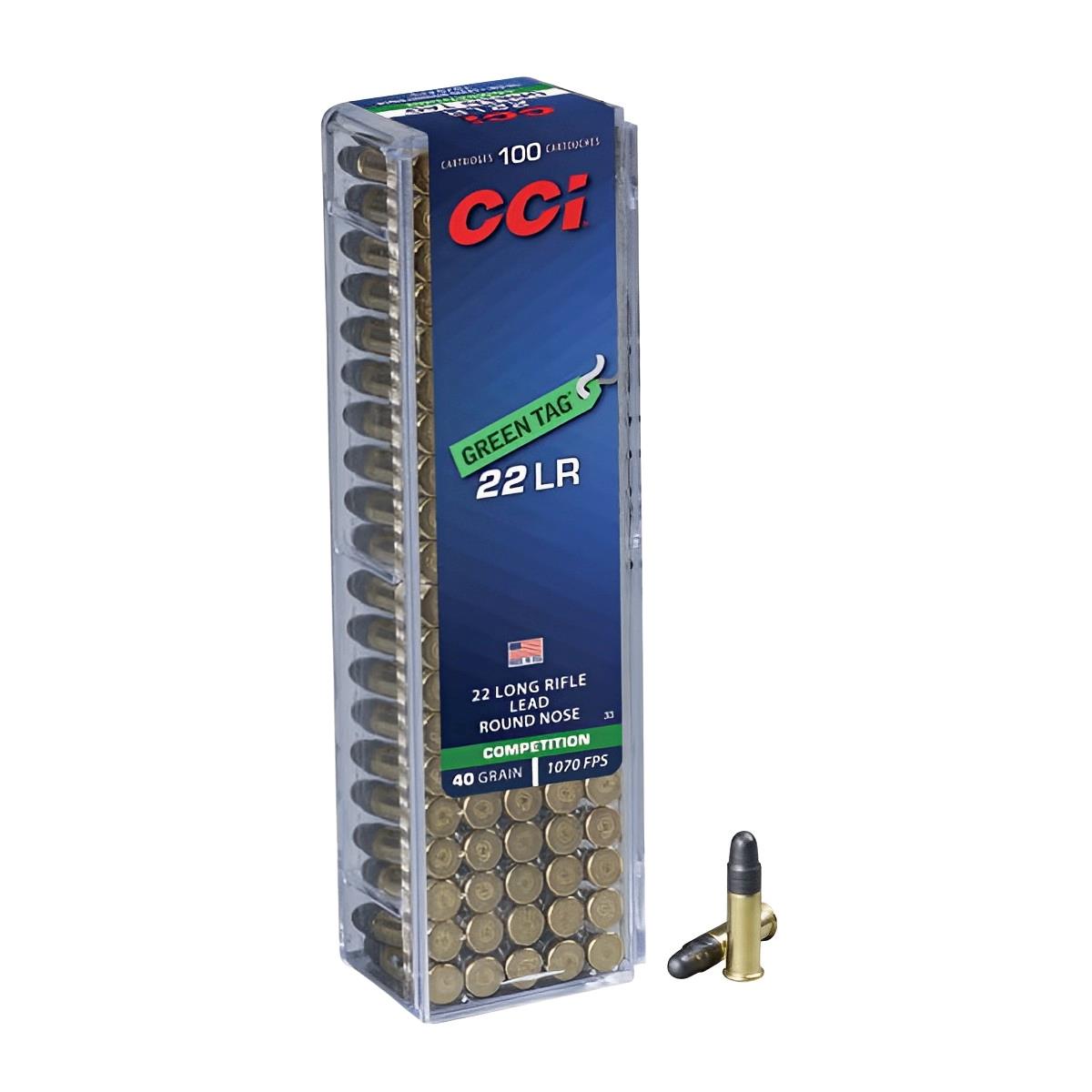 CCI .22 LR Green Tag 40 Grain Ammunition (100)