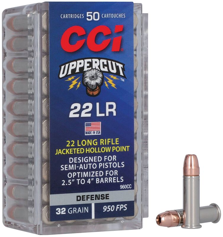 CCI Uppercut .22 LR 32 Grain Jacketed Hollow Point (50 Rounds)