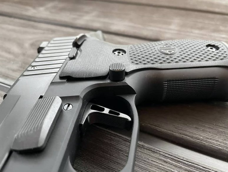 thumbnail image 2 of Sig Sauer P226 P229 P228 Extended Magazine Release – Black Steel, USA Made 2 of 5