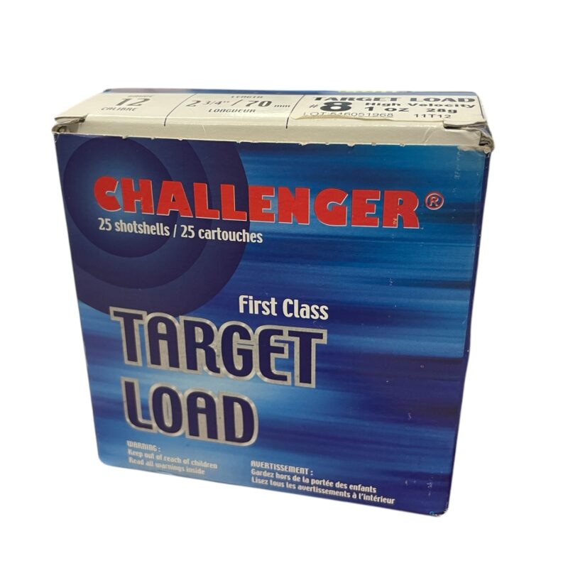 Challenger First Class Target Load 12 Gauge 1oz. 2-3/4 inch #8 Shot (25 rounds)