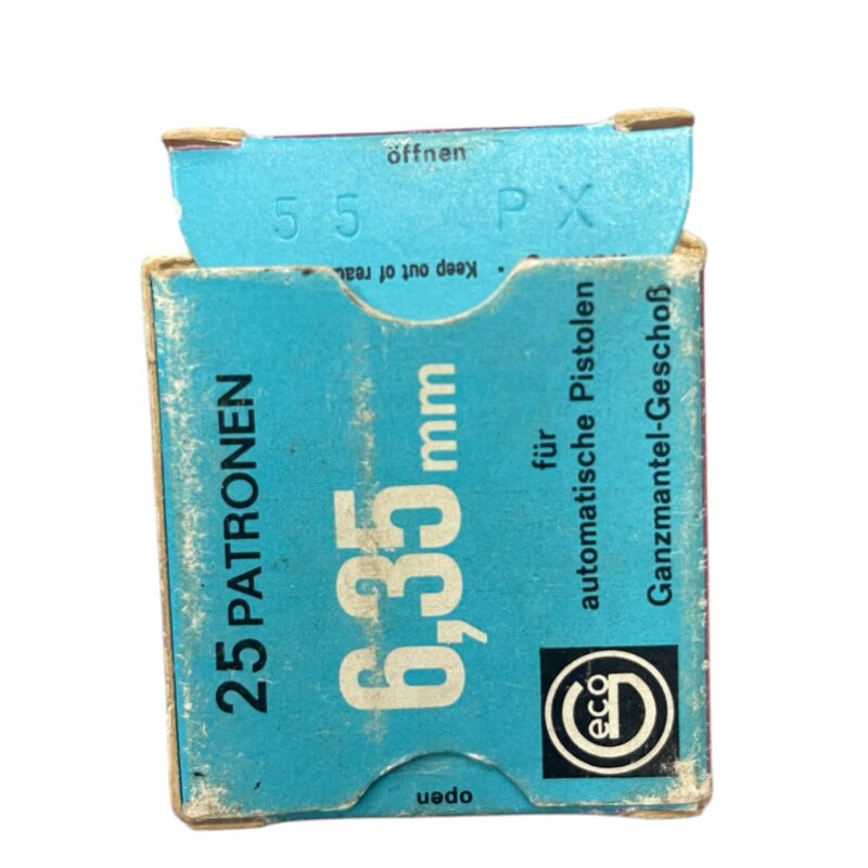 Geco .25 Auto Pistol Full Metal Case (25) Vintage Box - Image 2