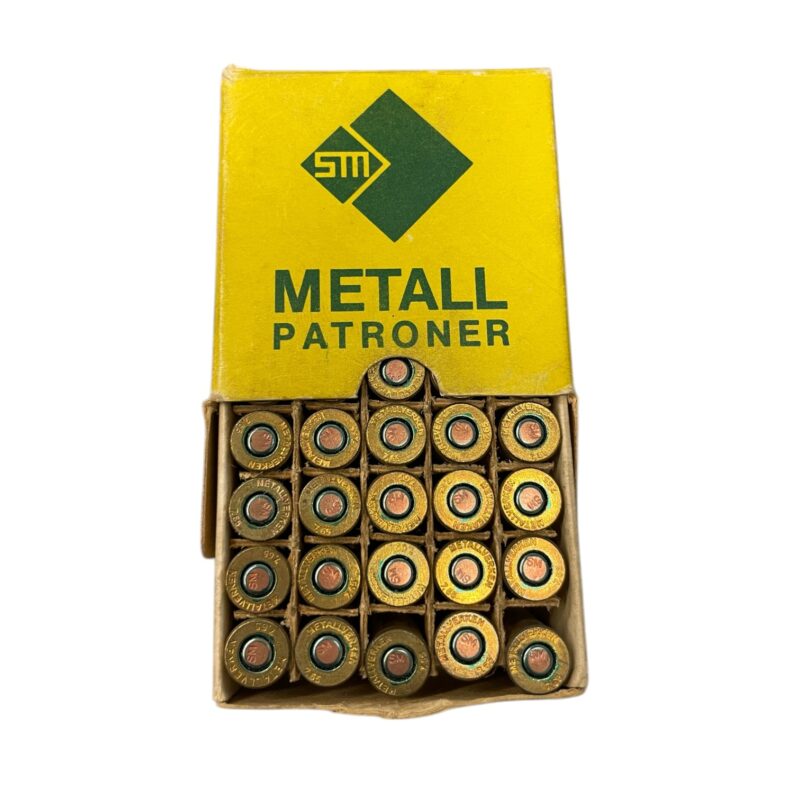 SM Metall Patroner .32 ACP, 7.65mm 73gr Full Metal Case (25) Vintage Box  - Image 2