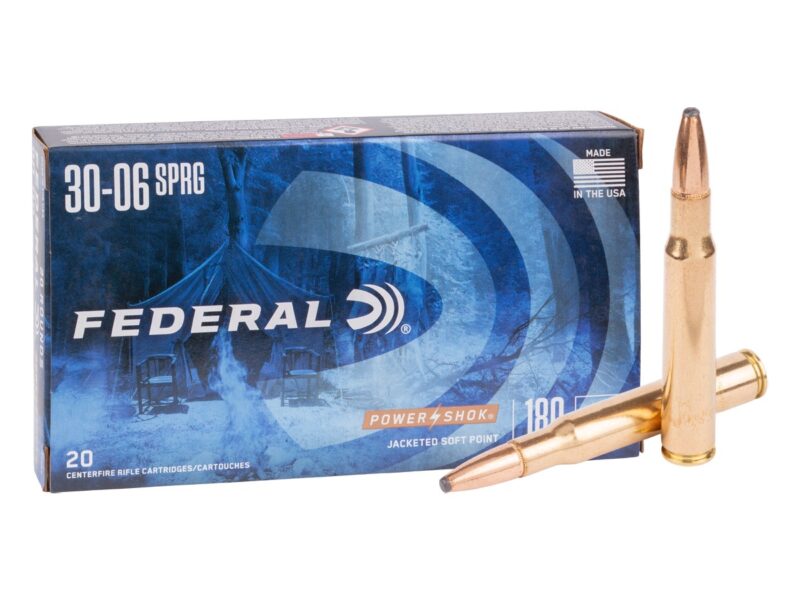 Federal Power Shok 30-06 180 Grain JSP