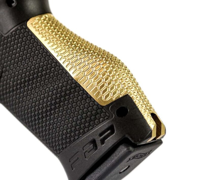 LOK Grips Brass Aggressive Backstrap for Walther Full Size PDP Brass