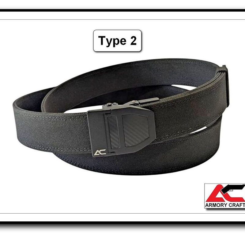 Armory Craft Premium Heavy Duty EDC CCW Tactical Gun Belt With Ratchet Buckle (Type 2)