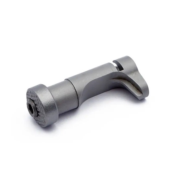 Eemann Tech Magazine Catch with Extended Button for 1911 Silver