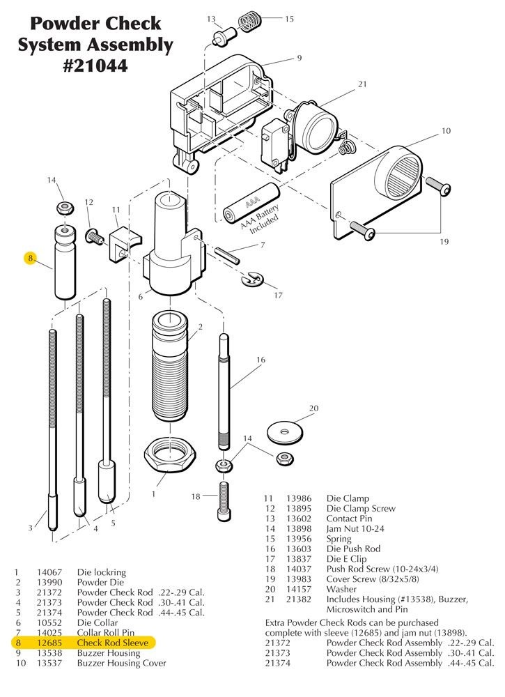 Dillon Precision Check Rod Sleeve